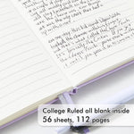 feela 3 Pack Pocket Small Notebook Journals, Mini Cute Hardcover College Ruled Notepad Women Office Supplies, with 3 Black Pens, 3.5”x 5.5”, A6, Pastel Colors, Light Blue, Light Purple, Light Green