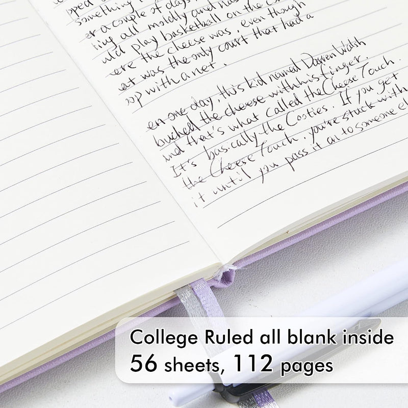 feela 3 Pack Pocket Small Notebook Journals, Mini Cute Hardcover College Ruled Notepad Women Office Supplies, with 3 Black Pens, 3.5”x 5.5”, A6, Pastel Colors, Light Blue, Light Purple, Light Green