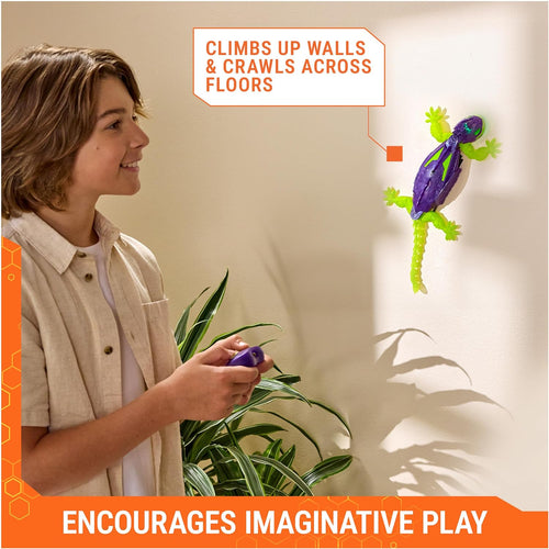 HEX Bots Glow-in-the-Dark Gecko Robot with Official Wall Climber Technology, Rechargeable Remote Control Toy for Kids Ages 4 & Up