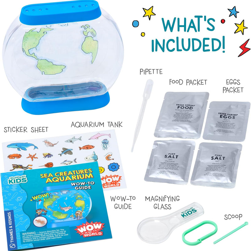 Wow in the World SEA Creatures Aquarium STEM Toy for Kids 6+ with Brine Shrimp and Customizable Tank