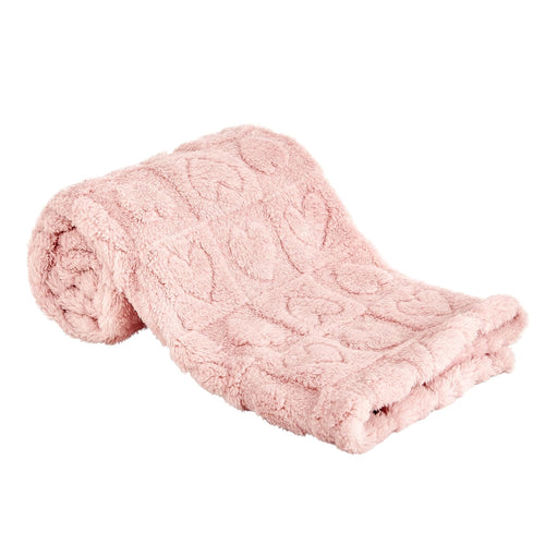Yurhap Heart Baby Blanket, Love Plush Fleece Baby Blankets for Girls Boys | Soft Sherpa Baby Girl Blanket for Infant Toddler Newborn Gift, Fluffy Baby Essentials, For Crib Stroller, 30"x40", Light Pink