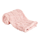 Yurhap Heart Baby Blanket, Love Plush Fleece Baby Blankets for Girls Boys | Soft Sherpa Baby Girl Blanket for Infant Toddler Newborn Gift, Fluffy Baby Essentials, For Crib Stroller, 30"x40", Light Pink