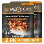 Peak Refuel Strawberry Granola 2-Pack, Freeze-Dried Breakfast Meal Pouches | Two freeze-dried strawberry granola pouches, 2 servings each, lightweight, just add water, no cooking, ideal for camping