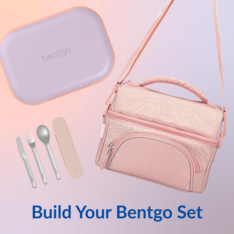 Bentgo Chill Max Leak-Proof XL Lunch Box - Included Ice Pack Keeps Food Cold; 5-Cup Capacity for Adults & Ages 8+, 3 or 4 Compartment Bento Box, BPA-Free, Dishwasher Safe (Lavender & Peach Blossom)
