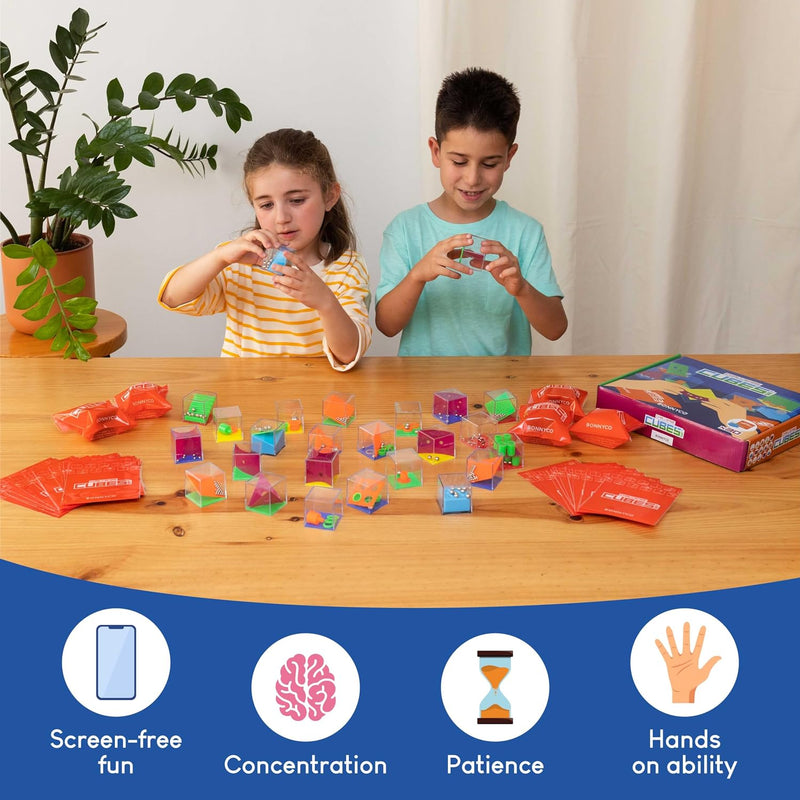 BONNYCO Brain Teaser Puzzles Cubes Kids Party Favors Pack 30. Pinata Goodie Bags Stuffers for Kids 3-5 4-8, Return Gifts for Birthday Party. Mini Puzzle Games, Classroom Prizes, Rewards Stocking