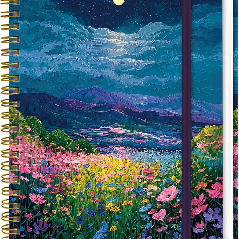 ZOTIA Lined Spiral Journal Notebook for Women, A5 College Ruled Journals for Writing, Hardcover Notebooks for Work, Note taking and Office School Supplies,140 Pages - Purple