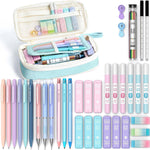 Four Candies 36PCS Mechanical Pencil Set with 624 Lead Refills (Pink) | 0.5mm - 2.0mm Mechanical Pencils, Aesthetic School Supplies for Writing, Drawing, Drafting , Note-Taking & Back to School