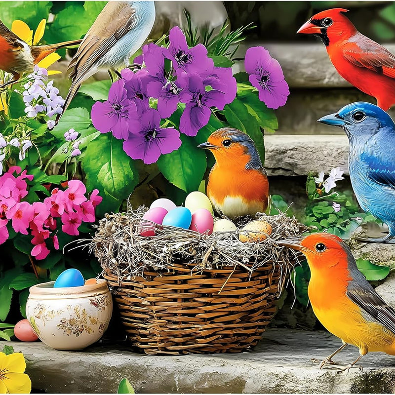 300-Piece Colorful Hummingbird Jigsaw Puzzle for Adults, 20.5x15 in