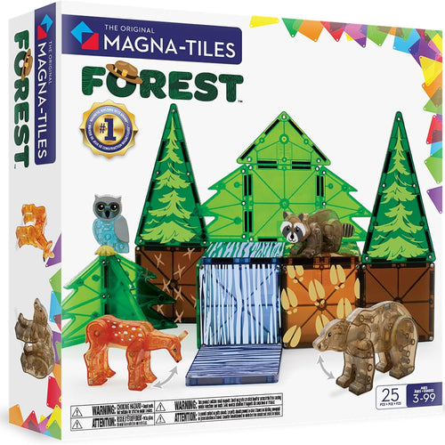 MAGNA-TILES Forest Animals 25-Piece Magnetic Construction Set, The ORIGINAL Magnetic Building Brand