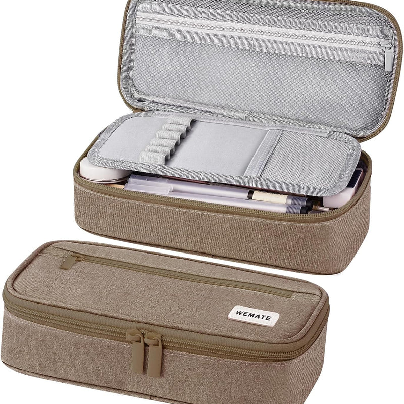 WEMATE Pencil Case, Large Storage Organizer, Makeup Bag, Teacher Must - have, Big Pencil Pouch, Marker Case for College