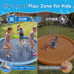Non Slip Splash Pad for Kids and Dogs, 80" Sprinkler Splash Pad with 5mm Reinforced Edges,0.58mm Thickened Dog Pool,Outdoor Water Toys for Toddlers,Summer Backyard Fountain Play for Girls Boys Pets