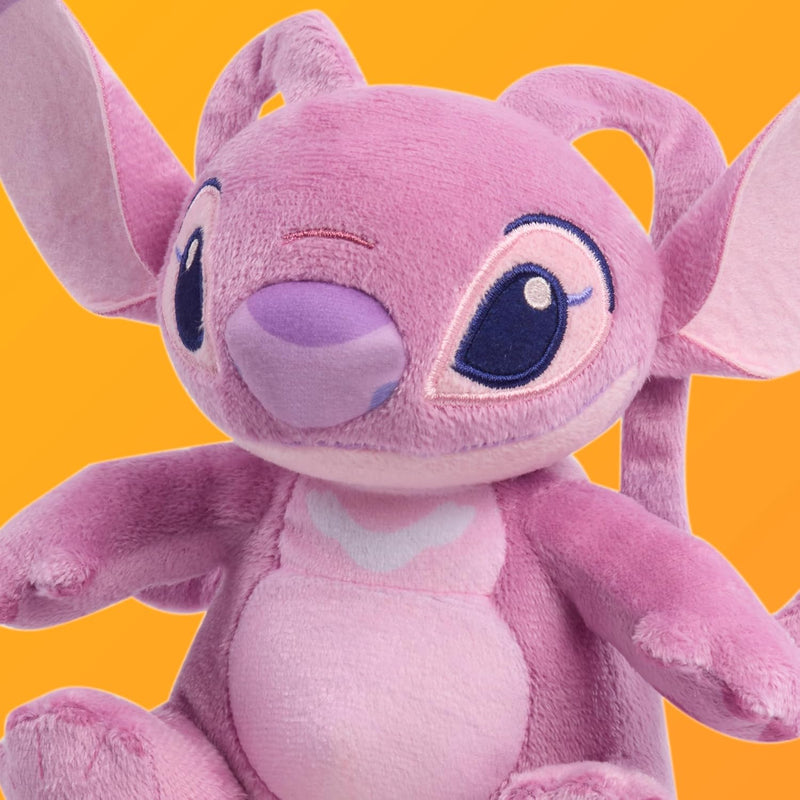 Disney Stitch 7.5" Small Angel Plush Stuffed Animal, Soft & Huggable, Toy for Fans & Kids by Just Play, Kids Toys for Ages 2 Up by Just Play