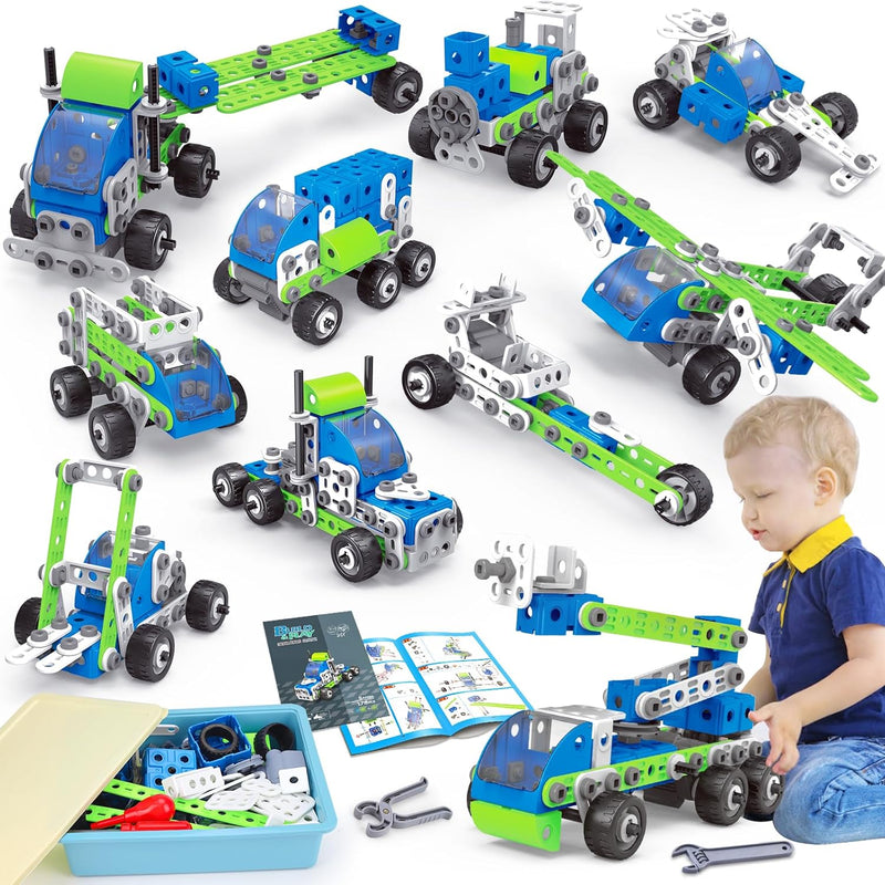 10 in 1 Electric STEM Toys for 5 6 7 8 9+ Year Old Boy Girl Birthday Gifts Educational Building Toys for Kids Ages 4-8 5-7 8-12 Stem Activities Construction Toy for Boys 6-8 8-10 Holiday Idea Gift