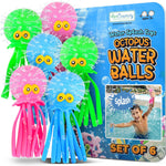 ArtCreativity Pool Toys for Toddlers 1-3, Splash Sports Balls Water Toys, 3 Different Athletic Water Ball Designs Include Football, Basketball & Soccer Ball, Spongy Pool & Bath Toys for Kids Ages 4-8