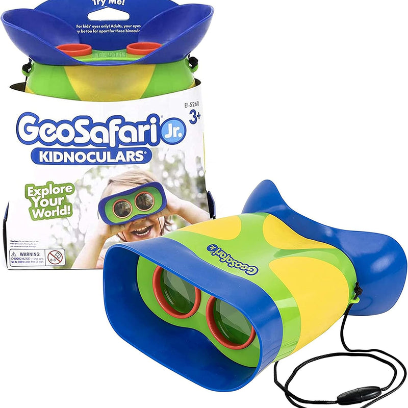 Educational Insights GeoSafari Kidnoculars - Lightweight, 2x Magnification Binoculars for Kids Ages 4-8
