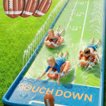 Funscape Kids Triple Water Slides W/ 3 Bodyboards, 1 Inflatable Football | 20Ft Slip and Slides Outdoor Backyard Game W/ Sprinkler, Outside Lawn Yard Water Toy, Summer Party Gift Boys Girs Family