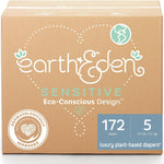 Earth & Eden Sensitive Baby Diapers, Size 3, No Harsh Chemicals, 222 ct | Eco-Conscious, Hypoallergenic, No Harsh Chemicals, Dermatologically Approved