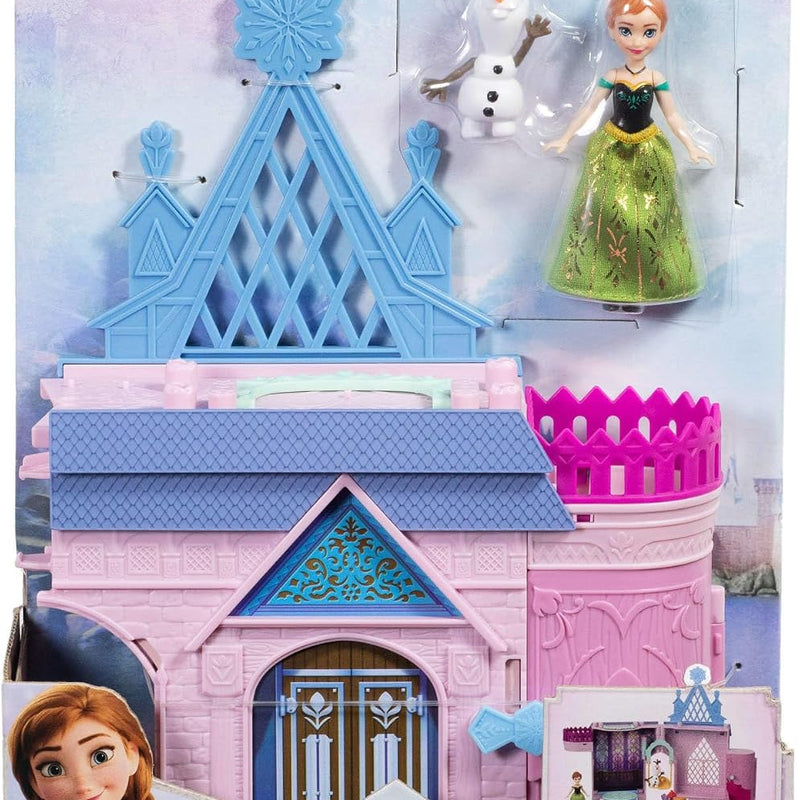 Mattel Disney Frozen Toys, Storytime Stackers Anna's Arendelle Castle, Stackable Doll House with Small Doll, Olaf & 7 Pieces, Inspired by The Movies