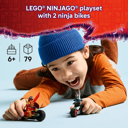 LEGO NINJAGO Kai's Motorcycle Building Toy for Kids, 2 Minifigures, Ages 6+, Building Blocks for Boys & Girls
