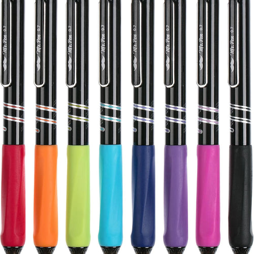 Mr. Pen- Retractable Gel Pens, 8 Pack, 0.7mm Fine Point Colorful Ink | Fast-Dry & Smooth Writing Pens for Note-Taking, Journaling, Office, School & Everyday Use