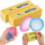 Squishy Stress Ball & Slow Rising Butter Squishy Fidget Toys Set - 4 Pack Ultra Soft Sensory Toys, Cute Taba Pack for Kids Adults, Desk Toy, Party Favors & Gift Ideas