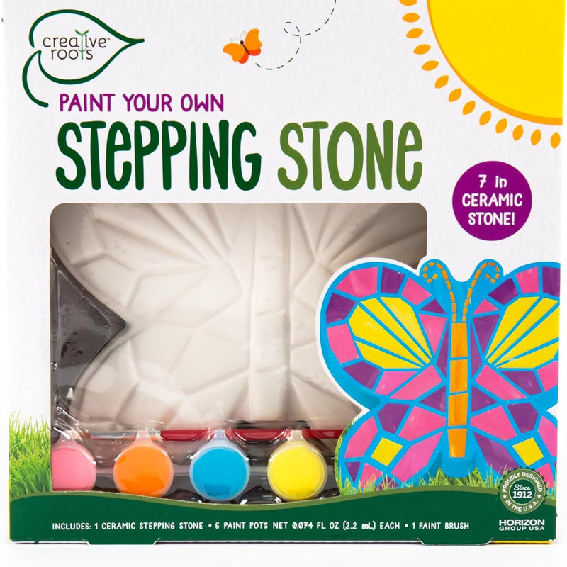 Creative Roots Mosaic Turtle DIY Stepping Stone Kit, Includes Ceramic Stone & 6 Vibrant Paints for Kids Ages 8+