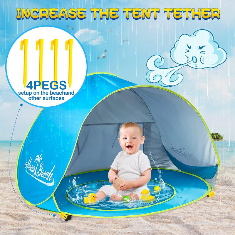 Baby Beach Tent Pop Up Portable Shade Pool UV Protection Sun Shelter for Infant