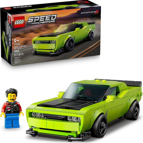 LEGO Speed Champions Dodge Challenger SRT Hellcat Sports Car Toy - Building Set for Learning