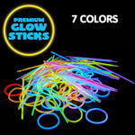 JOYIN 100-Pc 8" Glow Sticks Party Favors, Neon Glow Necklaces & Bracelets for Easter, Football, Birthday Decor