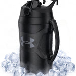 Under Armour Insulated Water Bottle with Handle & Fence Hook, Half Gallon Sports Water Jug, Leak-Resistant & BPA-Free for Baseball, Football & Gym - Black/Black, 64oz