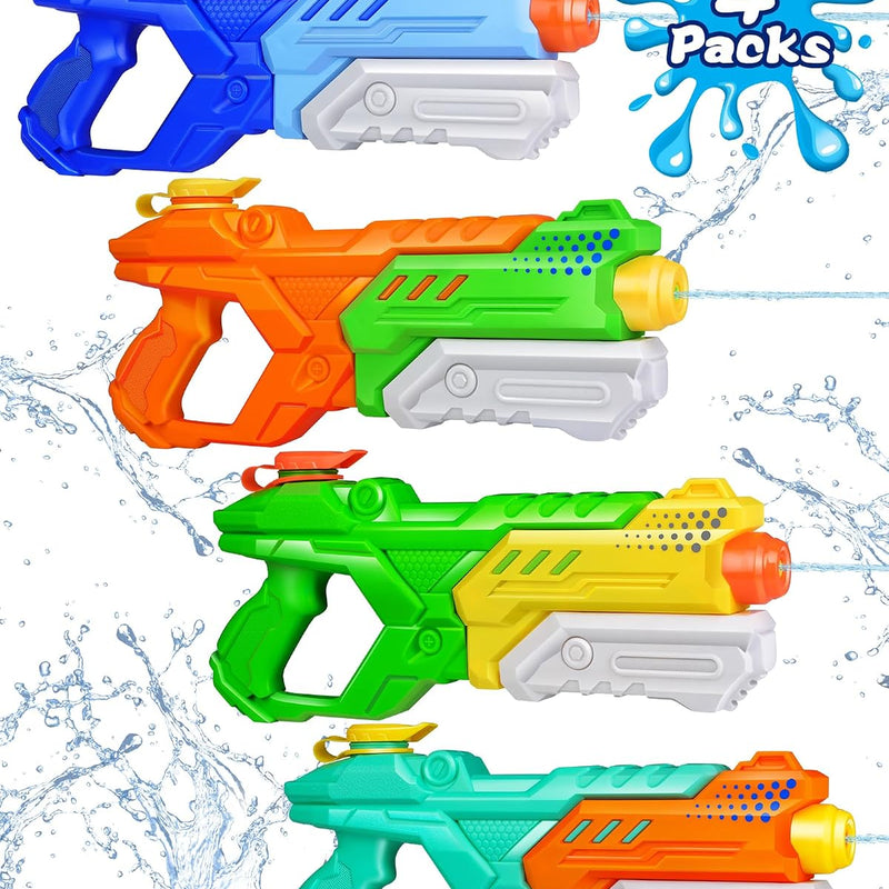 Quanquer 600cc Water Guns for Kids & Adults - 6 Pack Super Squirt Blasters Soaker with Long Range, High Capacity Pump Action, Summer Swimming Beach Outdoor Water Fighting Play Pool Toys for Boys Girls