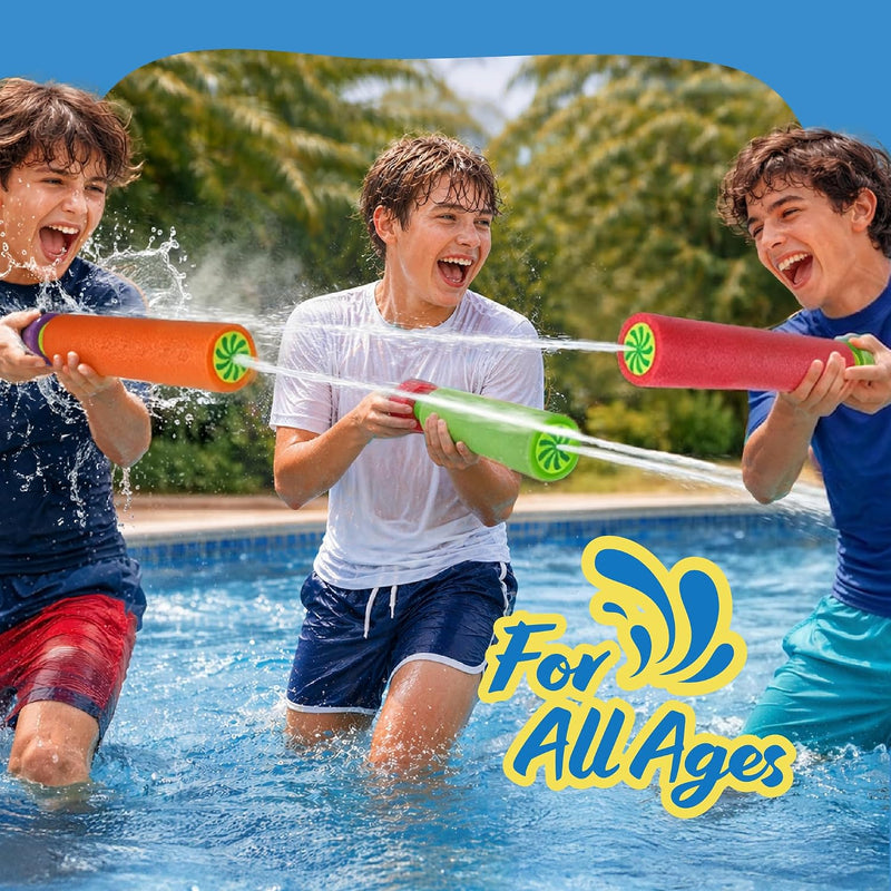 ArtCreativity Water Guns for Kids - 6 Pack - Swimming Pool Toys Water Squirter Gun - Fun Foam Water Blaster Pool Game Toys - Summer Beach Party Outdoor Activities for Kids Ages 4-8, 6-8, 8-10, 8-12