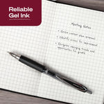 uniball™ 207 Gel Pens, Black Ink, 0.7mm Medium Point, Retractable, 12 Count, Smooth Writing, Fraud-Resistant, uni Super Ink™