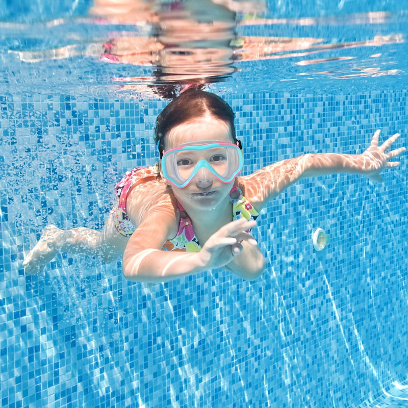 Swim Goggles Kids 6-14, Diving Mask No Tangle Strap，Water Goggles Nose Cover for JR / Youth