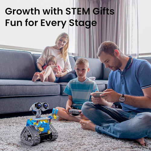 Sillbird 5-in-1 Programmable Robot Building Kit, STEM Toys for Boys 8-12