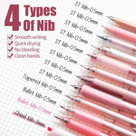 Four Candies Gel Pens, Cute Pink Pens Black Ink, 0.5mm Fine Point, 12-Pack | Back to School Supplies, Office Essentials for Women, Girly Stationery Set, Aesthetic Desk Decor & Accessories - Rose