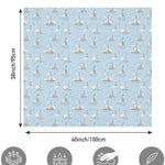 Muslin Swaddle Blankets for Newborn, 3 Pack Breathable Soft Receiving Blanket, Large 38 x 40 inches Swaddle Wrap Burping Clothes, Essentials Infant Shower Items, Toddler Gift (Blue Sea)