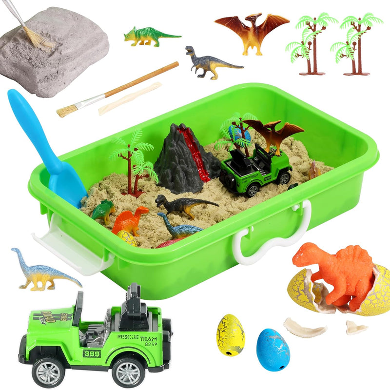 AGENTLAN Ocean Sensory Bin with Sensory Sand, Ocean Toys for Kids | Sand Kit with sea animals, Sea sand box sensory kit, Gift for toddlers ages 3+
