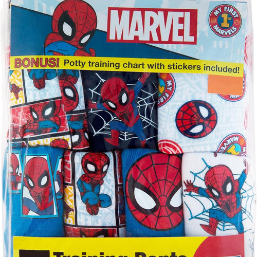Marvel Baby-Boys Superhero Potty Training Pants, Success Chart & Stickers with Spiderman, Iron Man, Hulk & More Sizes 18m-4t