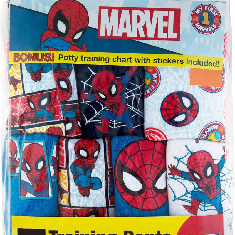 Marvel Baby-Boys Superhero Potty Training Pants, Success Chart & Stickers with Spiderman, Iron Man, Hulk & More Sizes 18m-4t