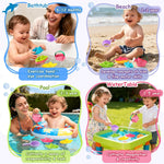 Baby Bath Toys, Mold Free Bath Toys Toddlers 2-4 | Stacking Boat Sensory Water Table Toys and Toddler Pool Toys as Gifts for Boys and Girls Ages 1-3