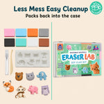 DIY Clay Cute Mini Animal Eraser Kit for Kids Ages 4-12 | Birthday Gifts for Girls & Boys, Students Desk Pet Animals, Make Your Own Erasers, Arts and Crafts