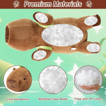 SQEQE Weighted Stuffed Animals Capybara Plush, Weighted Capybara Stuffed Animals with Turtle Backpack, Soft Pillow Toy for Kids Adults, Birthday Present & Valentines Gifts 9.8 Inch, 0.8 Lb