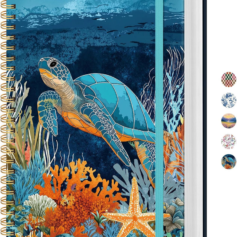 Lined Spiral Notebook Journal for Work, 300 Pages Thick B5 (7.1"x10") College Ruled Journal for Women & Writing, Hardcover Notebook for Note Taking, Perfect for Office Home School Supplies, Purple
