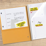 Five Star Spiral Notebook + Study App, 5 Subject, Wide Ruled Paper, 8" x 10-1/2", 200 Sheets, Fights Ink Bleed, Water Resistant Cover, Tidewater Blue (73196)