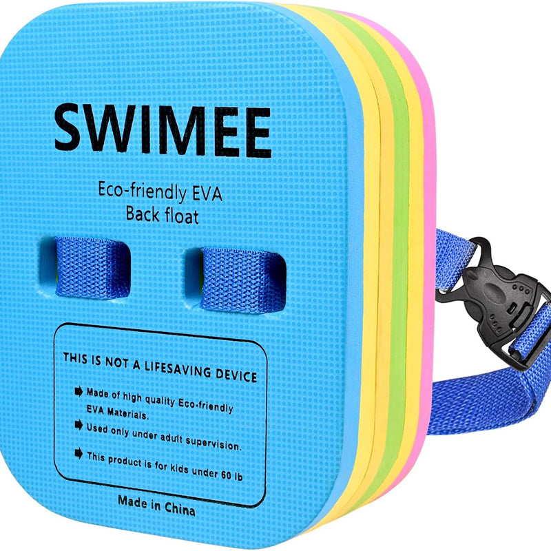 SWIMEE Back Float Safety Swim Trainer Swimming Bubble Belt with Adjustable 3 Layers Swim Belts Comfortable Waterproof Floaties Device for Kids Toddler Swimming Floats (10lb-60lb)