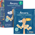 Amara Organic Baby Food - Stage 2 - Oats & Berries - Baby Cereal to Mix With Breastmilk & Water - Shelf Stable Baby Food Pouches Made from Organic Fruit and Veggies - 5 Pouches, 3.5oz Per Serving