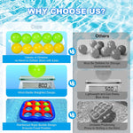 Pool Games Set- Tic-Tac-Toe Inflatable Pool Toys with 10 Balls Fun Summer Swimming Pool Party Beach Lawn Outdoor Camping Party Float Game Water Ball Toys for Adults Teens Kids 2-10 Players