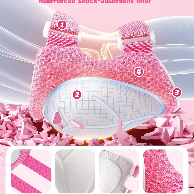 Kids Protective Gear Set, Knee and Elbow Pads with Wrist Guards for Ages 3-8 Year Toddler