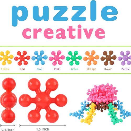 TOMYOU 200 Pieces Building Blocks Kids STEM Toys Educational Discs Sets Interlocking Solid Plastic for Preschool Boys and Girls Aged 3+, Safe Material Creativity